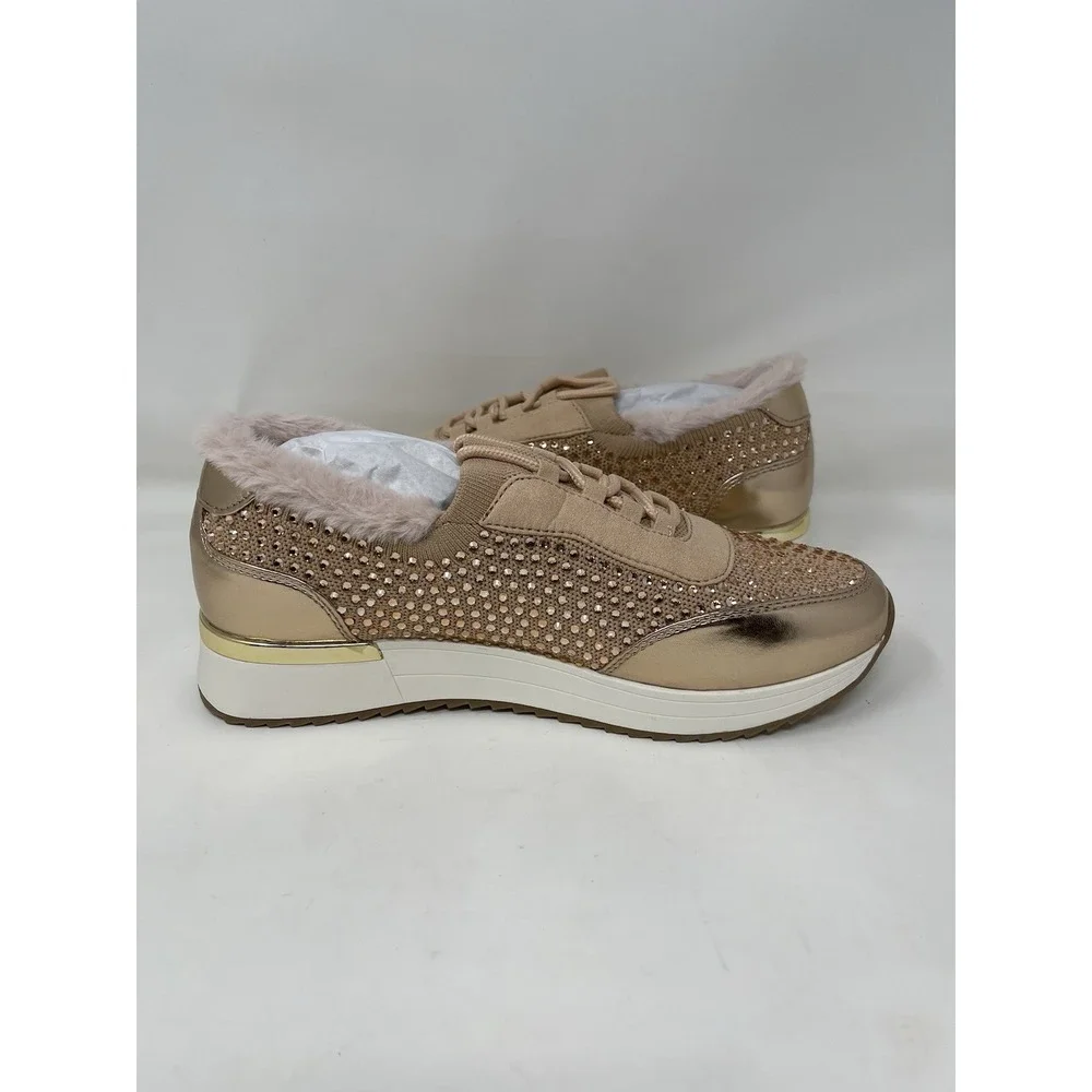 Kenneth Cole Reaction Women's Size 8 Cari Cozy Metallic Rose Sneakers NWT